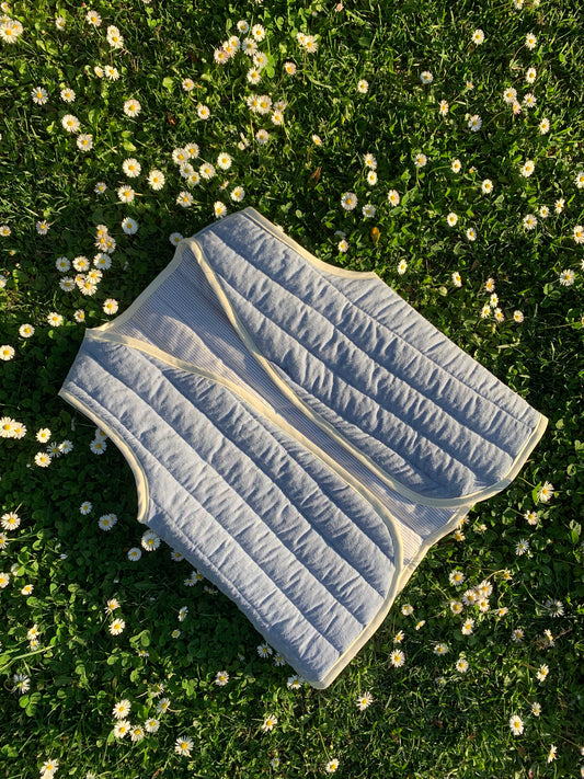 Chaqueta sin mangas acolchada - Celeste