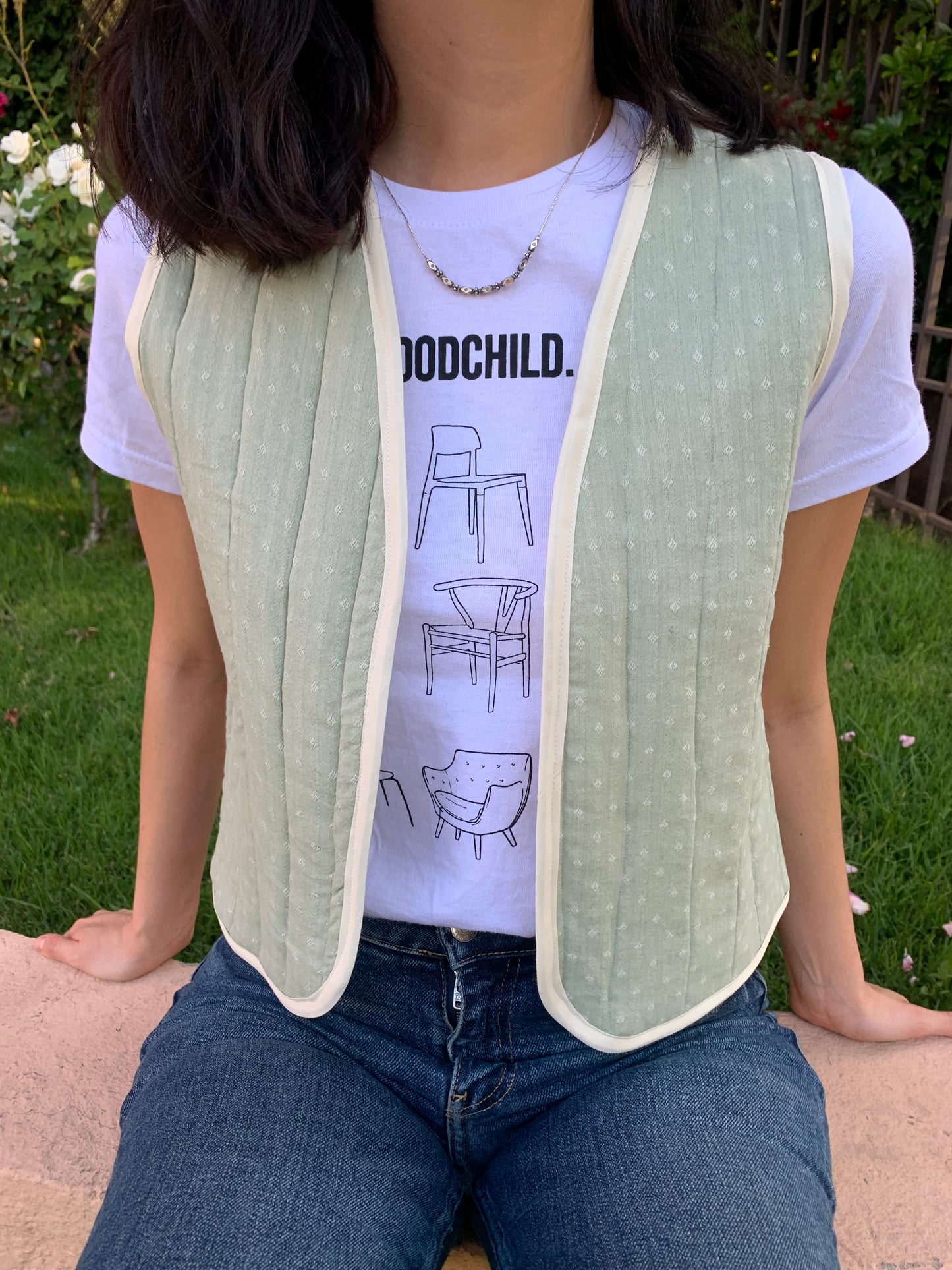 Chaqueta sin mangas acolchada - Verde Claro