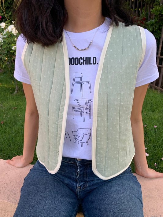 Chaqueta sin mangas acolchada - Verde Claro