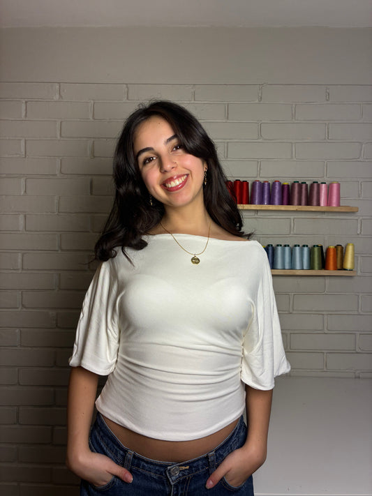 Top Ángel amarras blanco